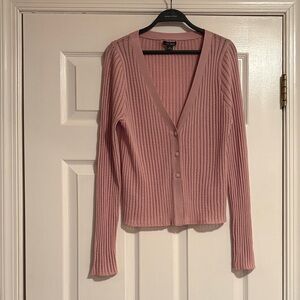 Wild Fable Dusty Pink Ribbed Cardigan